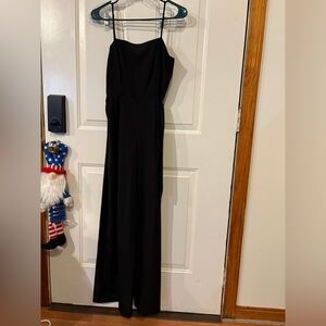 Nine West Elegant Black Jumpsuit with Spaghetti Straps